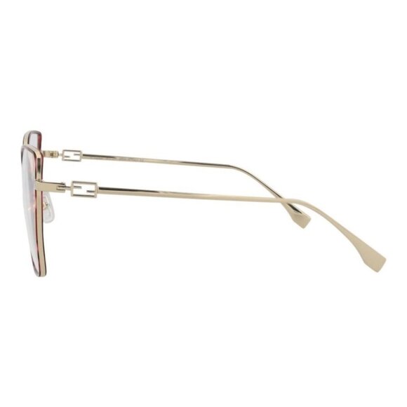 Fendi Womens Cat Eye Gold Gold Transparent Fashion Designer Eyewear - Picture 3 of 4